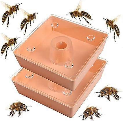 2PcsBee Quick Feeder, Beekeeping Equipment Beekeeping Tool for Square Beehive Top Bee Feeder