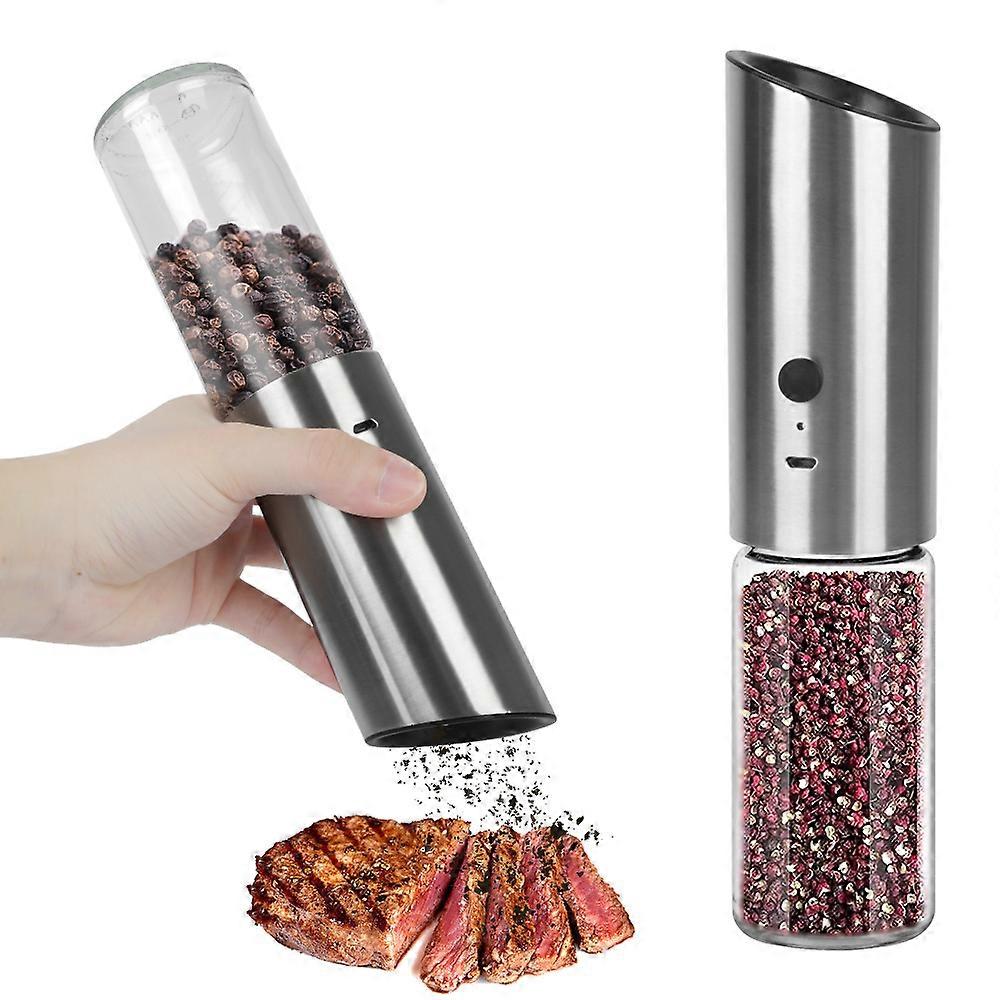 Adjustable Coarseness Electric Salt Pepper Grinder Automatic Spice Grinder Machine Gravity Operation USB Rechargeable