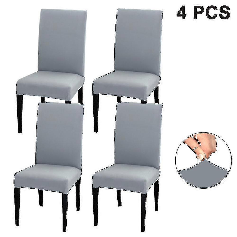 4 Pack Removable Washable Short Dining Chair Slipcovers