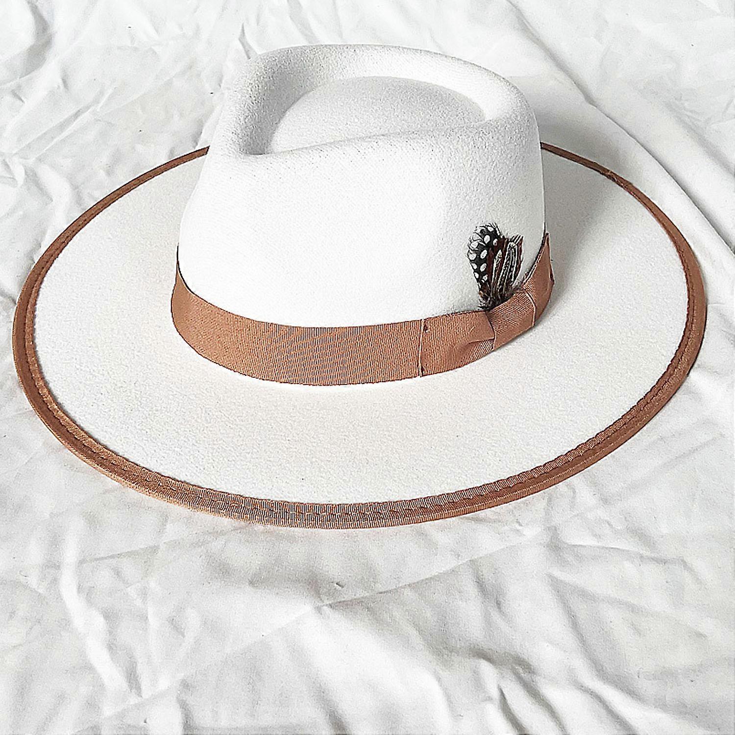 White vintage top hat denim top hat