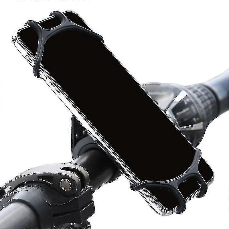 Bicycle Phone Silicone Mount Holder Universal Bike Handlebar Bracket 360rotation