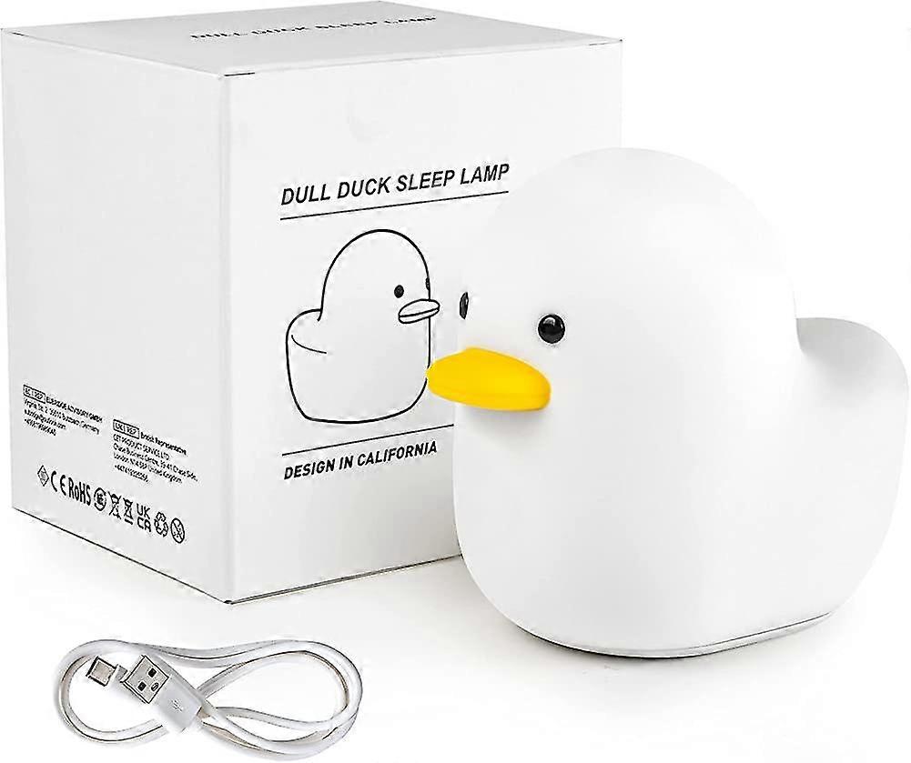 Led Night Light, Silicone Duck Night Lamp With 2 Light Modes, 2 Timers, Usb