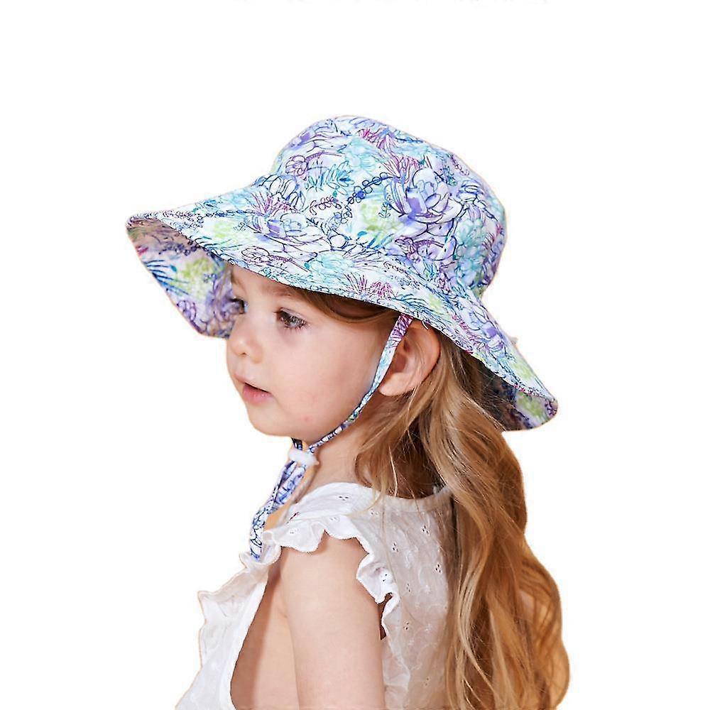 Sunhat Cute Printed Basin Hat Children Adjustable Summer Beach Sun Floppy Hats