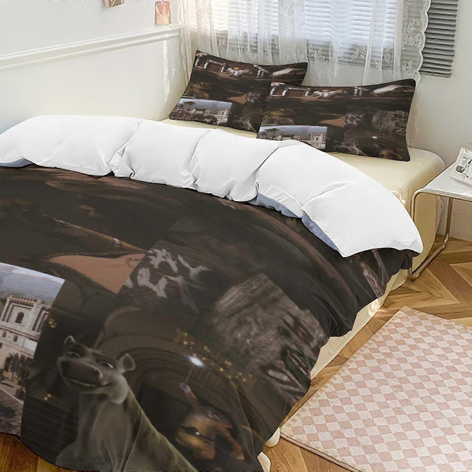 a2362 Lakan Shrek sängkläder set påslakan set tecknad tema barnrum lakan iip2362