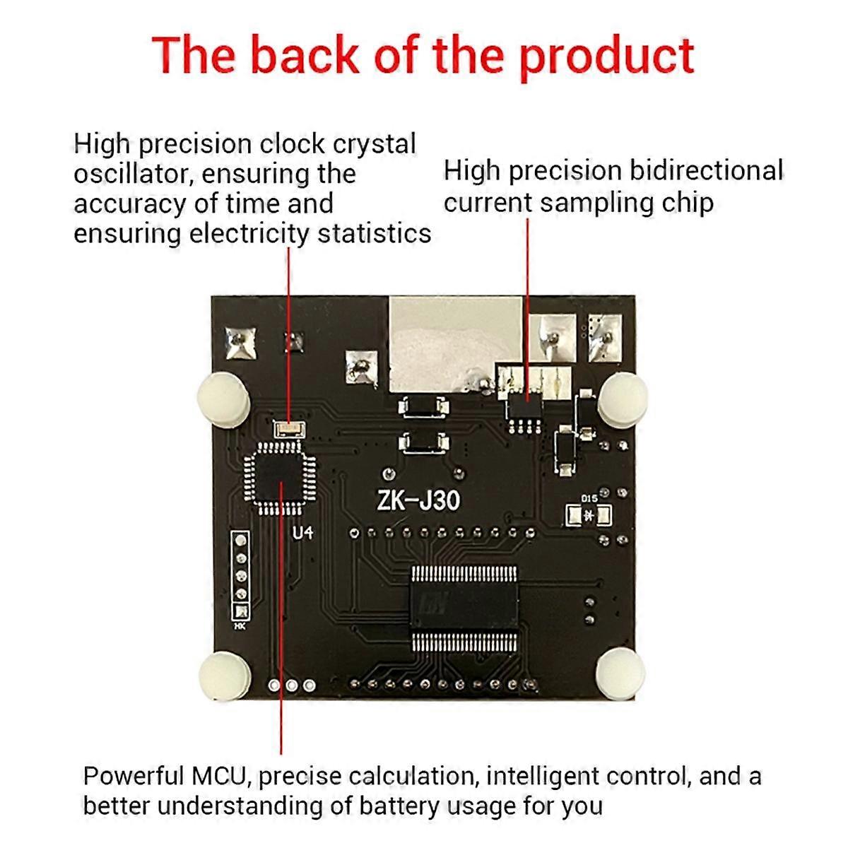 -J30 Coulomb Meter Display Battery Test Lithium Battery Protection Against Bidirectional Current 30