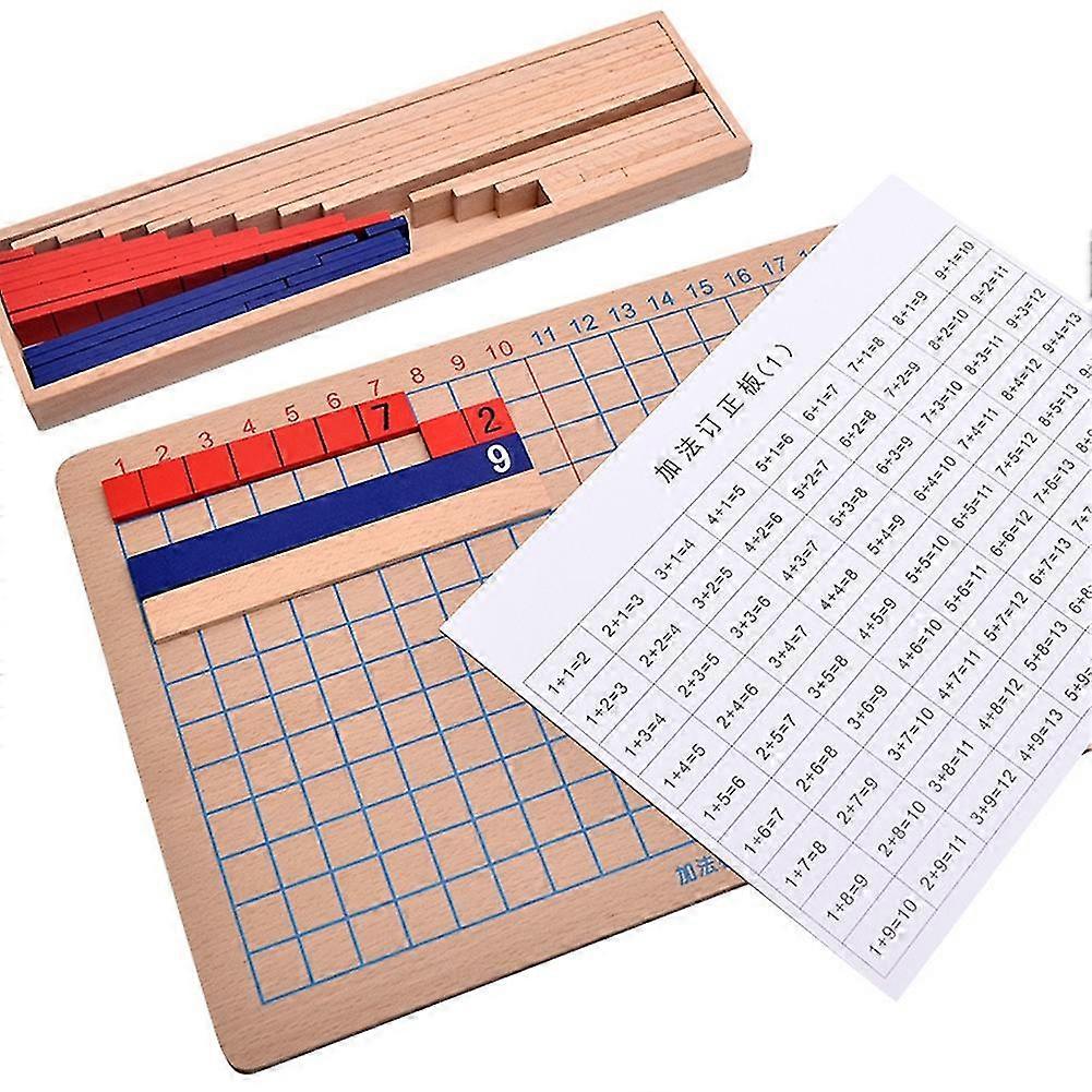 Wooden Colorful Addition Subtraction Board Mathematics Children Teaching Aids KAESI