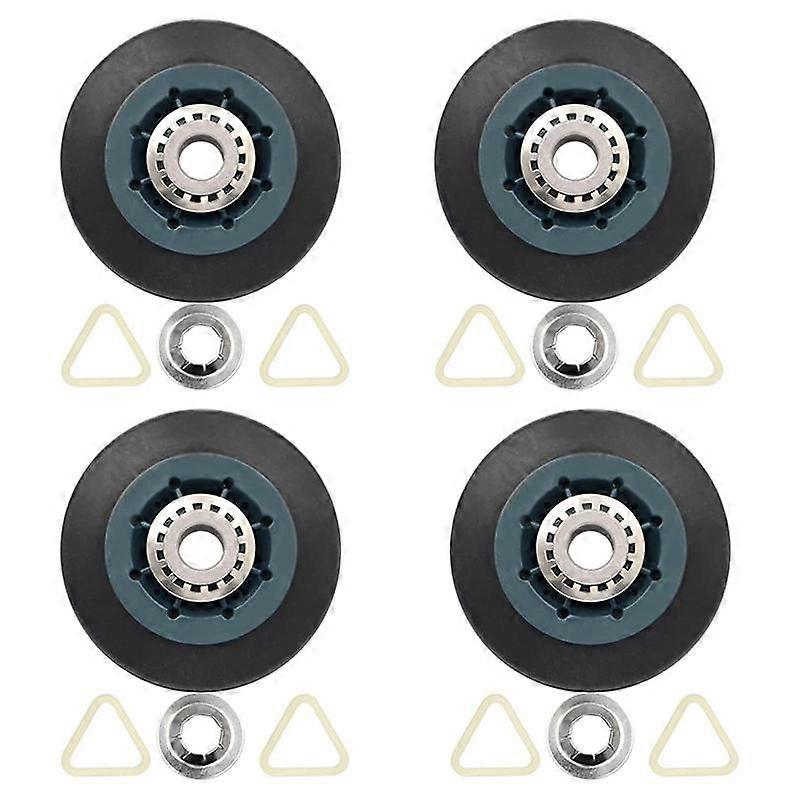 4Pack W10314173 Torktumlare Trumrulle Ersättning för torktumlare Kompatibel med WPW10314173 Roller Drum Support Kit Torkdelar