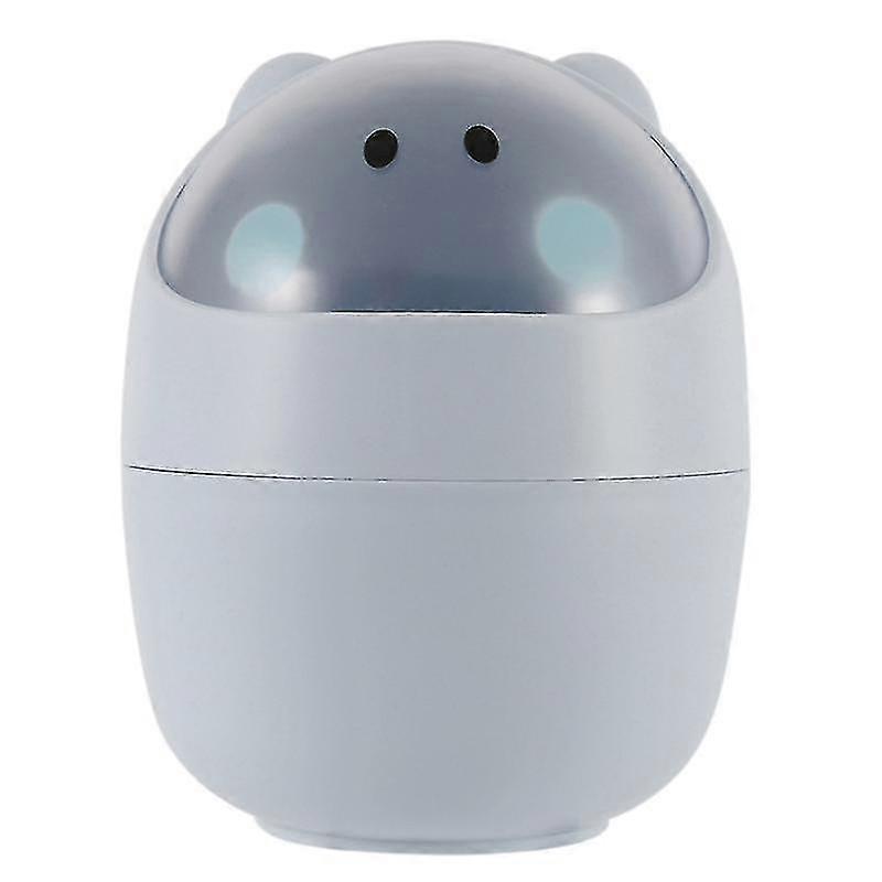 Desktop Garbage Basket Cleaning Barrel Animal Trash Can Blue