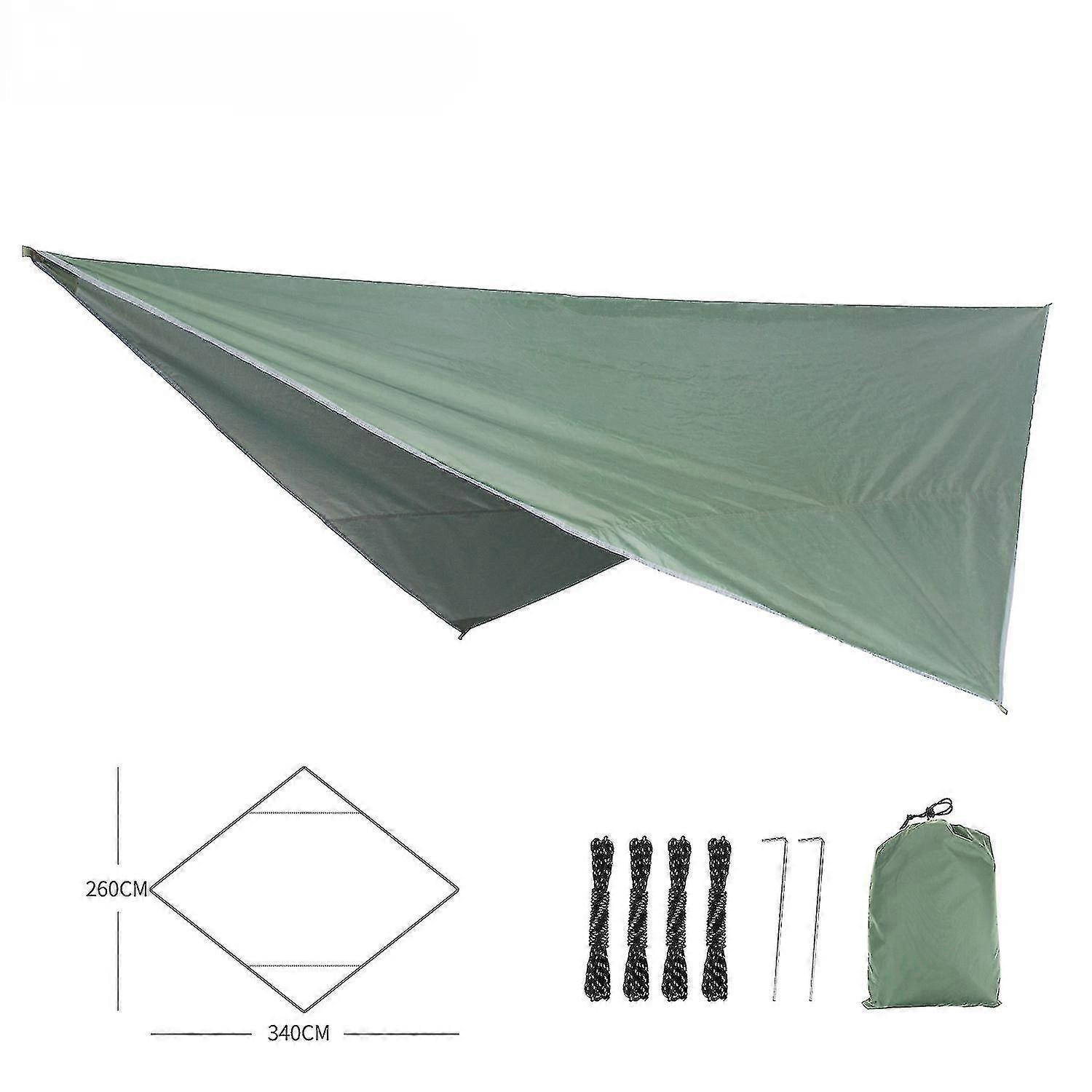 190t Rhombus للماء قماش القنب خيمة الظل في الهواء الطلق التخييم أرجوحة المطر يطير الأشعة فوق البنفسجية حديقة المظلة مظلة مظلة خفيفة للغاية 340x260cm