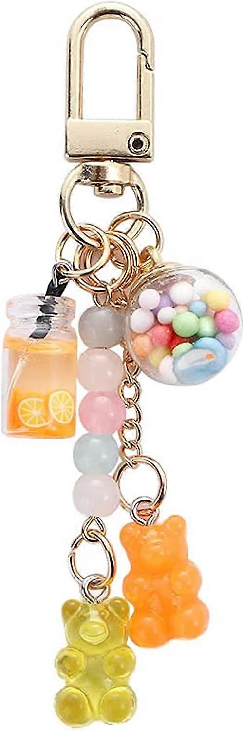 baicccf drăguț rășină Bear cheie lanț bomboane animale Bear Charm brelocuri auto cheie pungi pandantiv keyring accesorii auto pentru femei