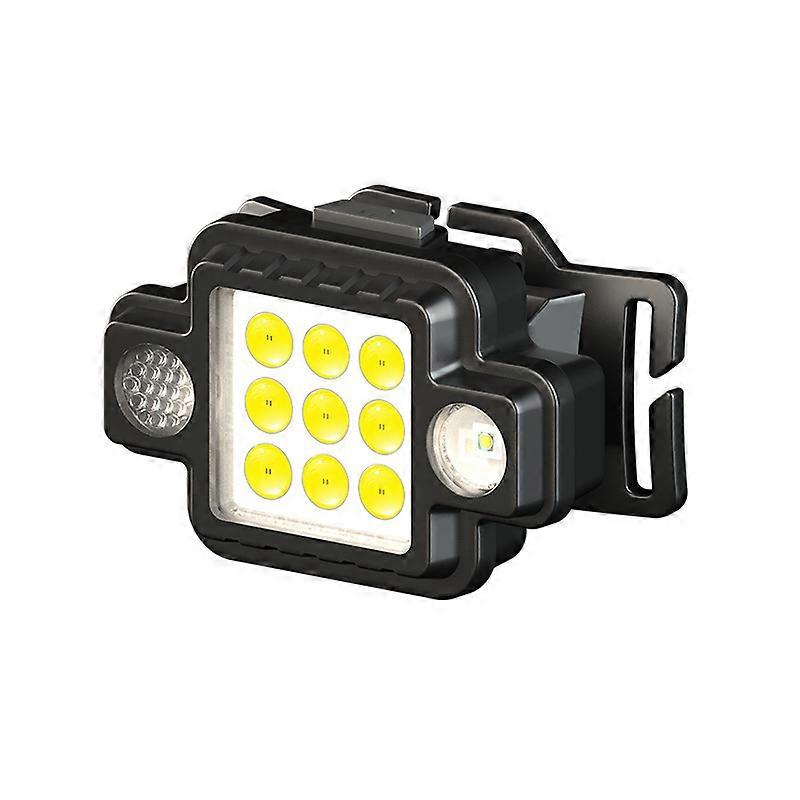 USB Ultra Light Magnetic Headlamp COB Headlamp Red & Blue Outdoor Headlamp Work Light Flashlight