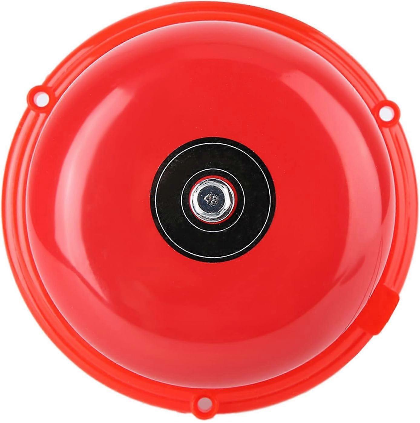 4 inches Hard Metal Shell Fire Control Internal Strike Type Electric Bell 100db Sound Bell Fire Alarm Portable Wired Power Supply for Home School(220V