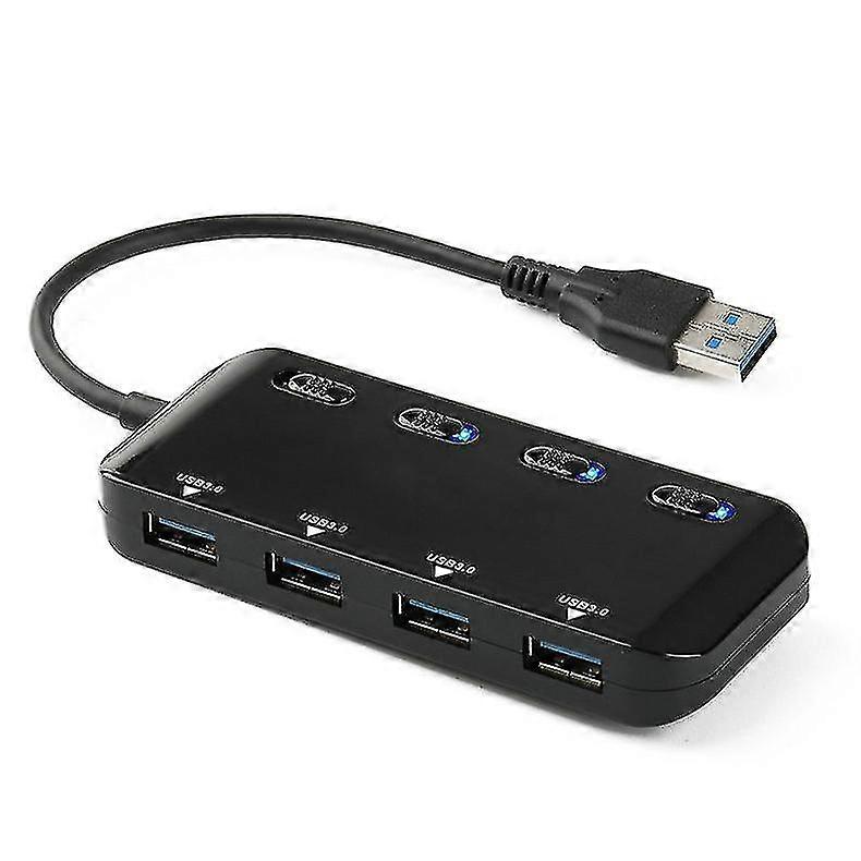 Usb Hub, 4-port Usb 3.0 Hub Ultra Slim Portable Usb Splitter For Laptop, Usb Flash Drives, And Mobile Hdd