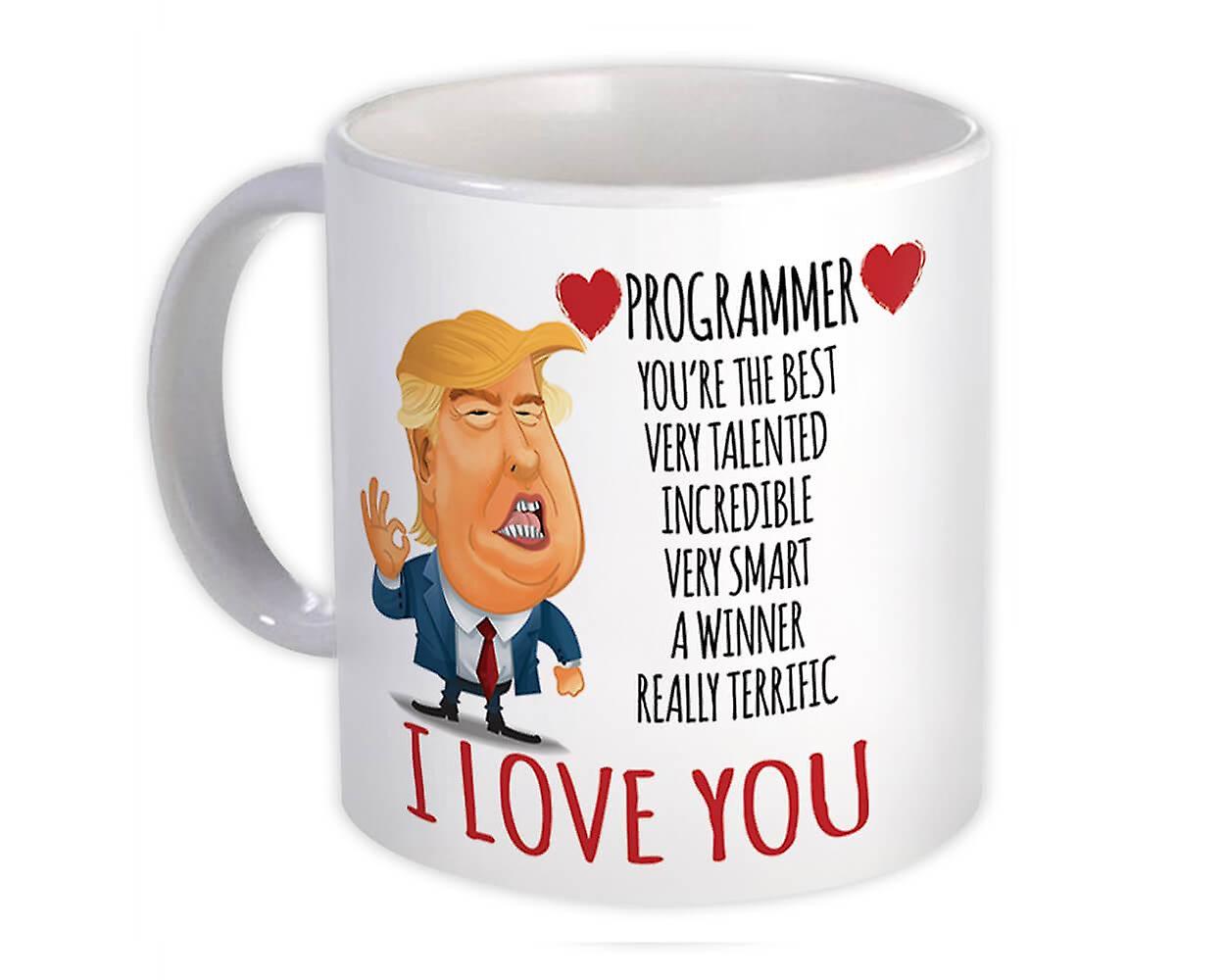 هدية القدح: مبرمج مضحك ترامب الحب