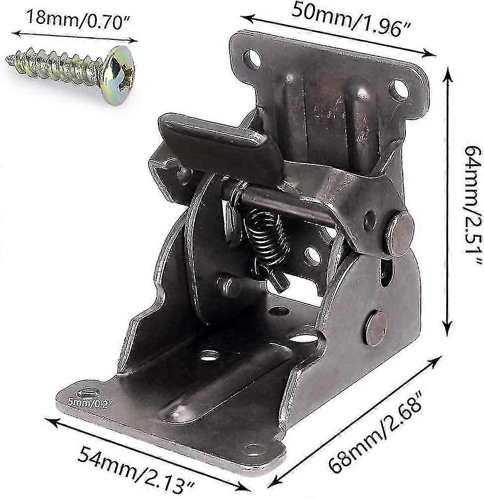 4 Pack Folding Brackets, Lock Extension Support Bracket Foldable Self Lock Hinge