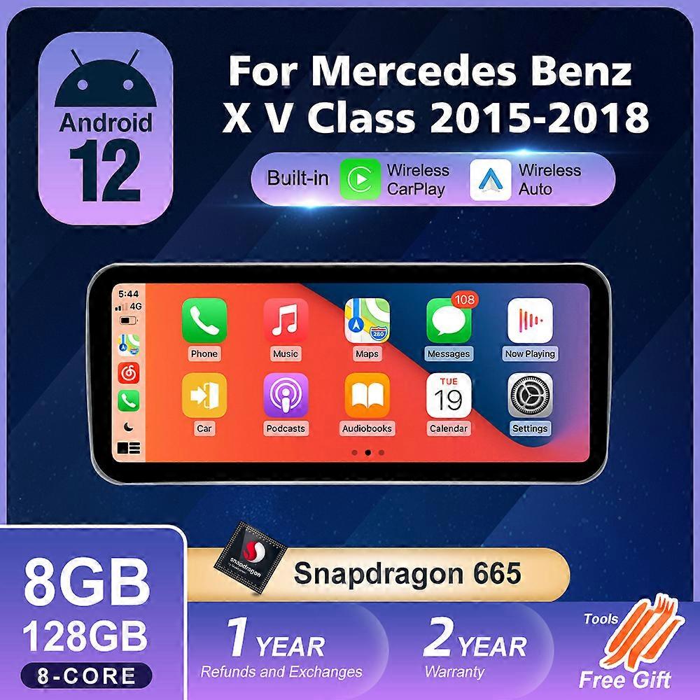 Mercedes Benz X V Sınıfı W446 W447 2015-2018 CarPlay Multimedya GPS DSP WiFi 4G LTE Stereo için Android Araba Radyo Ekran Oynatıcı