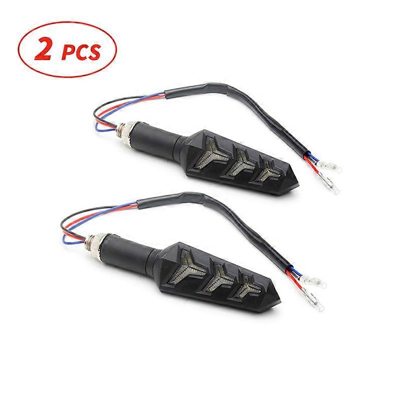 XINFOK Motorcycle Indicators Flowing Turn Signal Lights Motorbike Turning Indicators Daytime Running Lights Brake Lights 12V