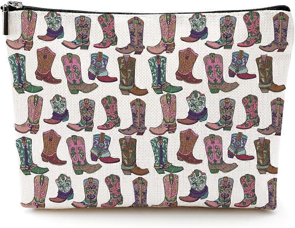 Δυτικά δώρα για γυναίκες Καουμπόισσα Δώρα Cowgirl Makeup Bag Μπότες Δώρα Country Music Δώρα Country Girl Δώρα Western Καλλυντικά Τσάντα Γενέθλια Χριστούγεννα Fr