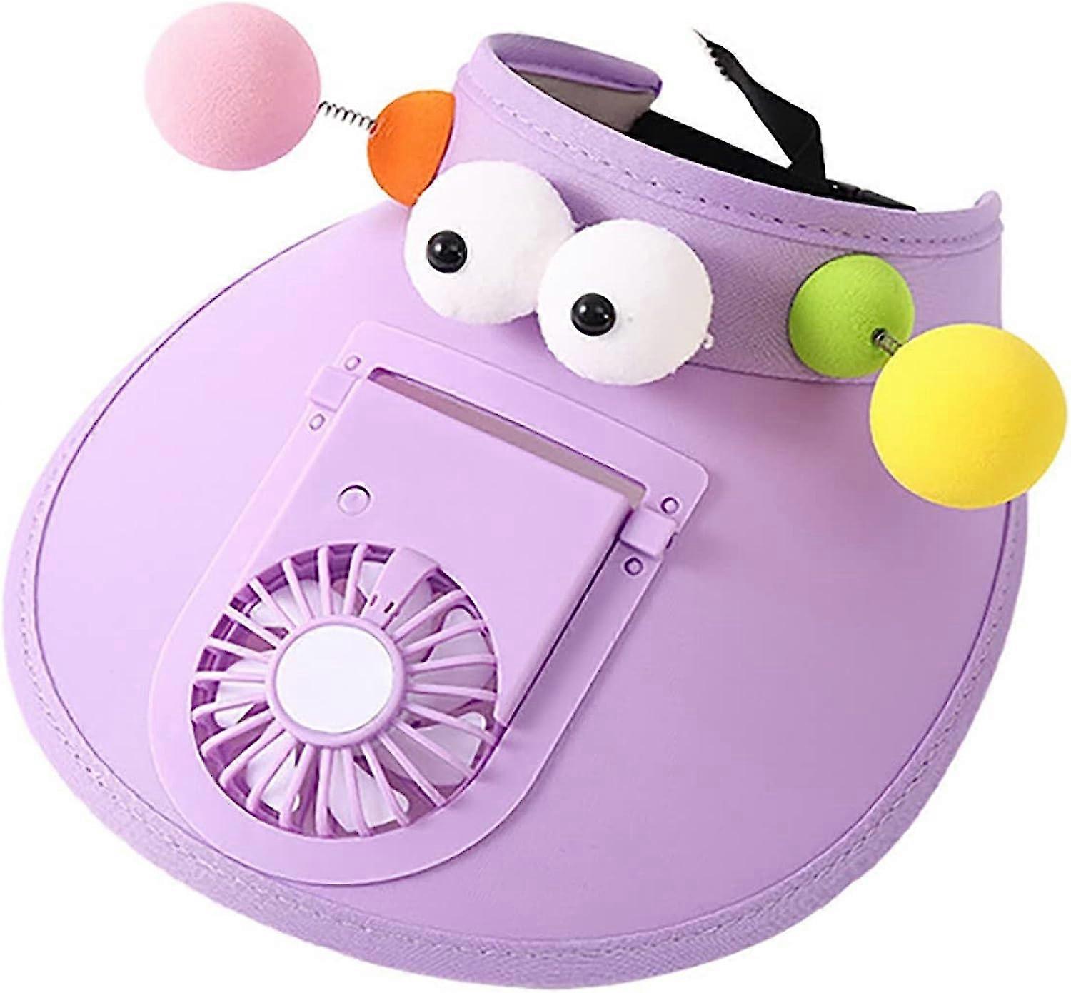 Purple Refillable Summer Sun Hat for 12 Year Olds - With Hollow Scalloped Top and Wide Brim - Sun Hat for Women