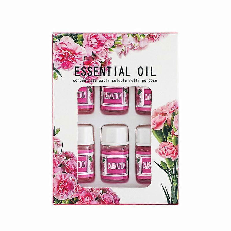 A set of 6 bottles of natural aromatic plant essential oils, various water-soluble aromatic essential oils, humidifier essential oils, rose room aroma