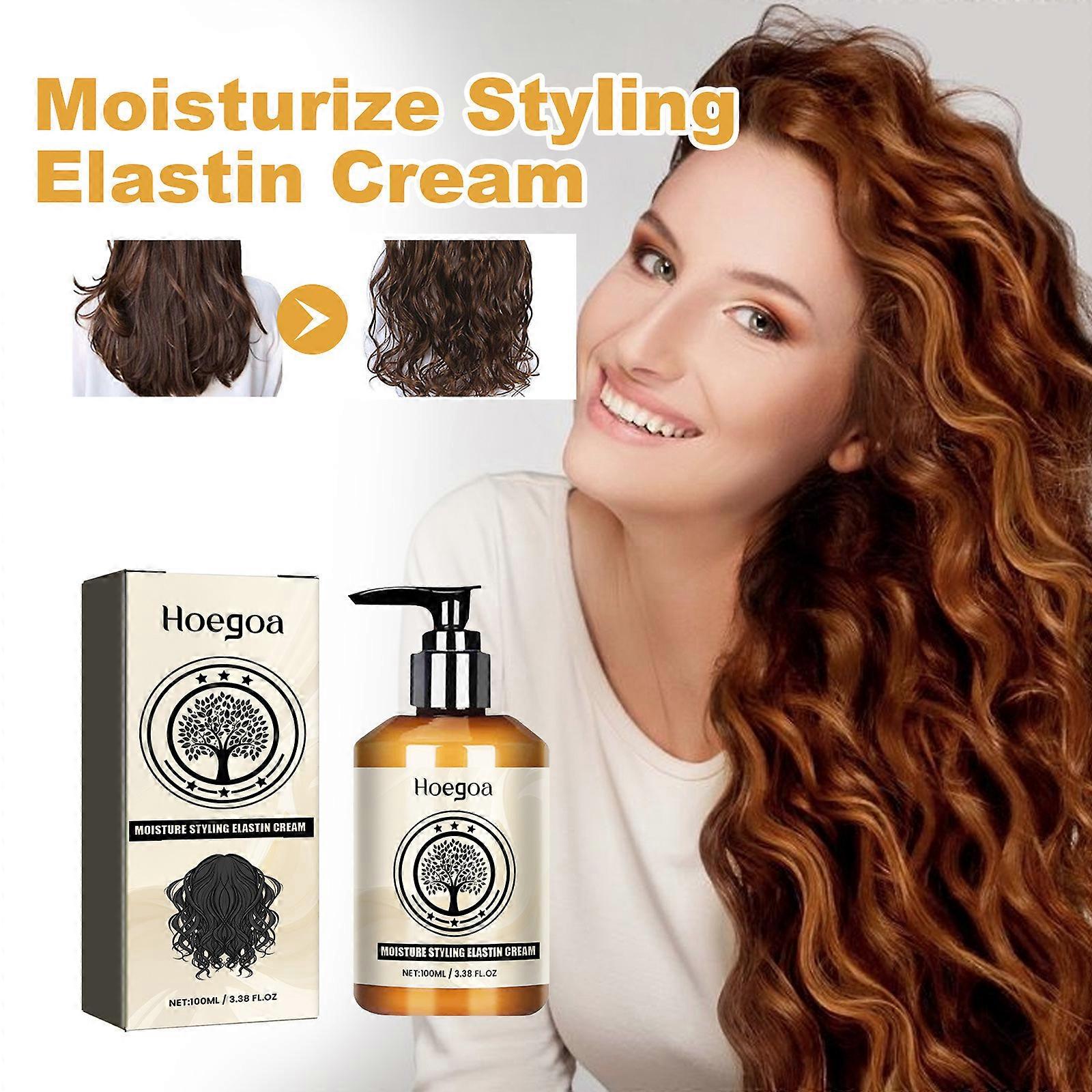 Moroccan Hydrating Styling Hair Cream, Lasting Styling Moroccan Volume Moisturizing Elasticity, Moroccan oil Curl Defining Cream 100ml