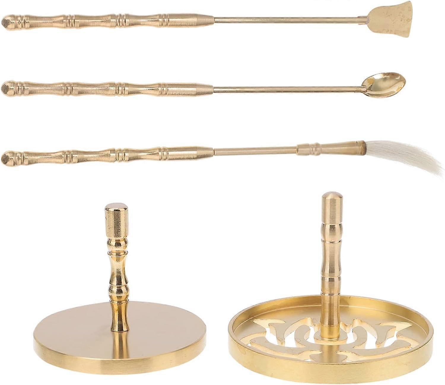 5pcs Θυμίαμα Καλούπι Εργαλείο Kit Θυμίαμα Making Kit Φτυάρι Βούρτσα Θυμίαμα Τύπος κουταλιού για Γιόγκα Διαλογισμός Θυμίαμα Καυστήρας Σπίτι Αξεσουάρ