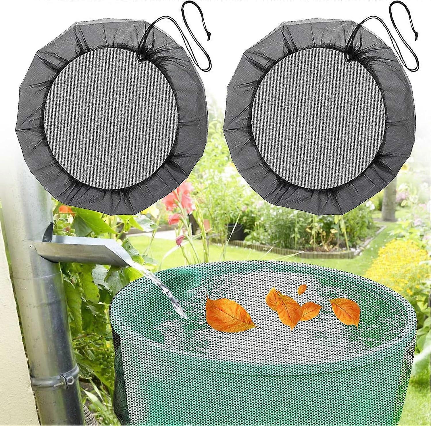Pcs Rain Barrel Net, 60 cm Rain Barrel Cover with Drawstring, Adjustable Protective Net, Protection Against Leaves, Mosquitoes