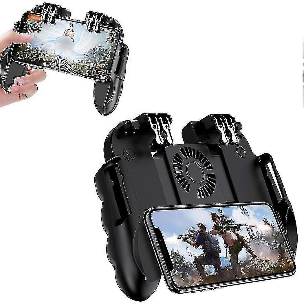 New 2023 4 Trigger Mobile Phone Game Aid Controller Gamepad With Cooling Fan For Pubg