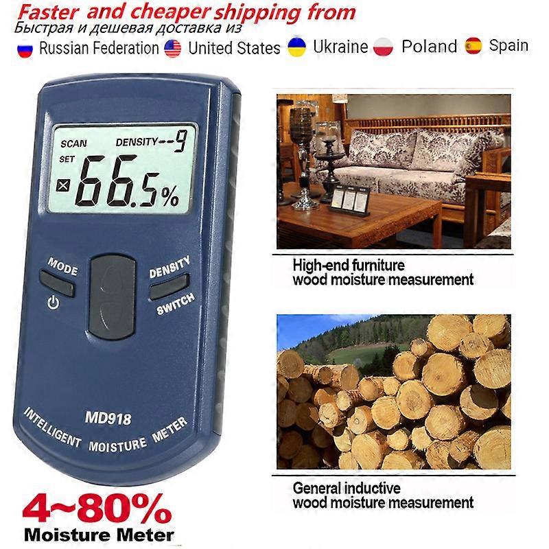 RZ Electromagnetic Induction Digital Wood Moisture Meter Wood Humidity Tester Hygrometer Timber Damp Detector Large LCD Display
