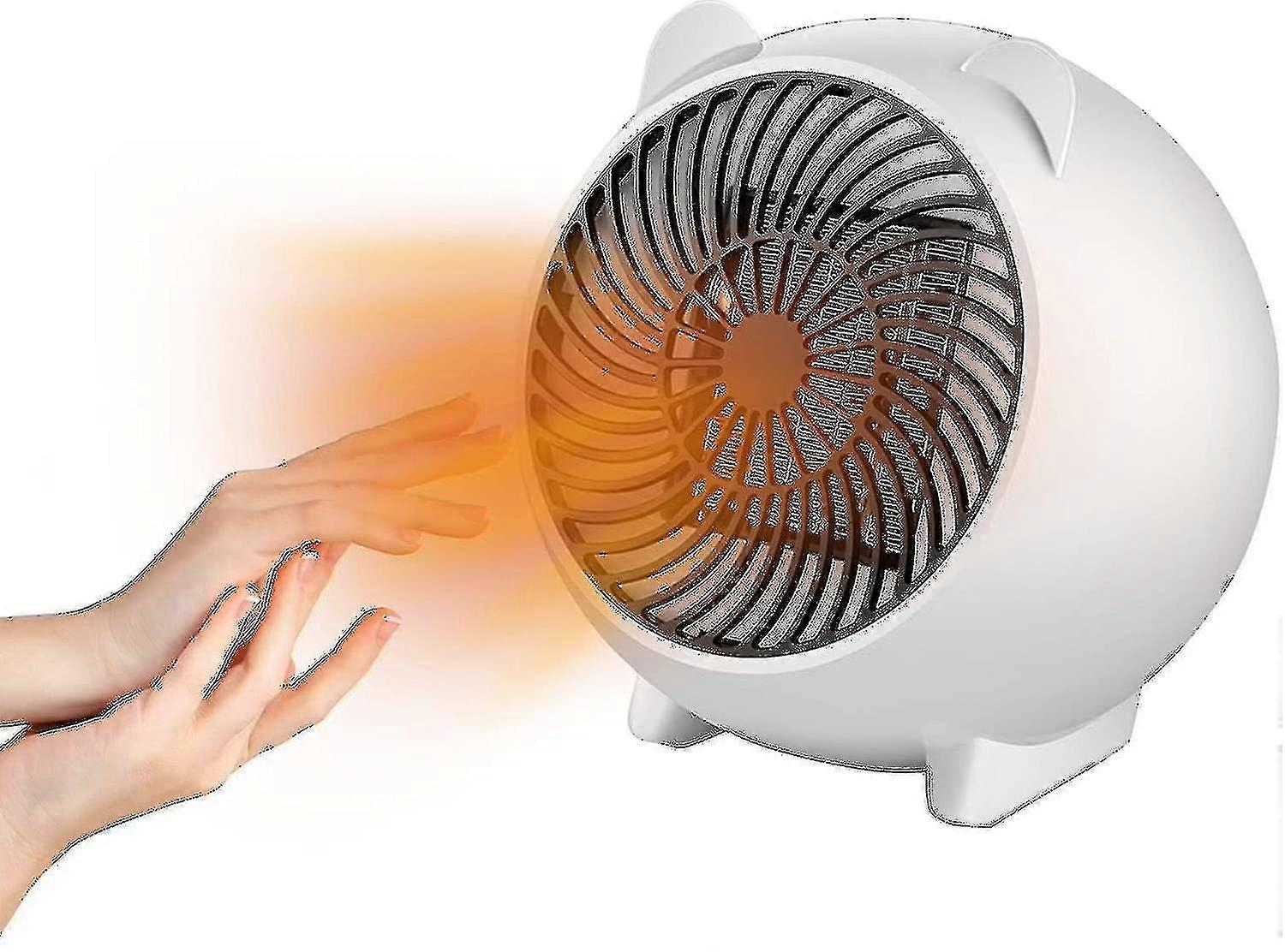 سخان مروحة ، سخان محمول 500 واط ، تسخين سريع ، حماية من الحرارة الزائدة والإمالة ، آمن ومحمول ، Ene