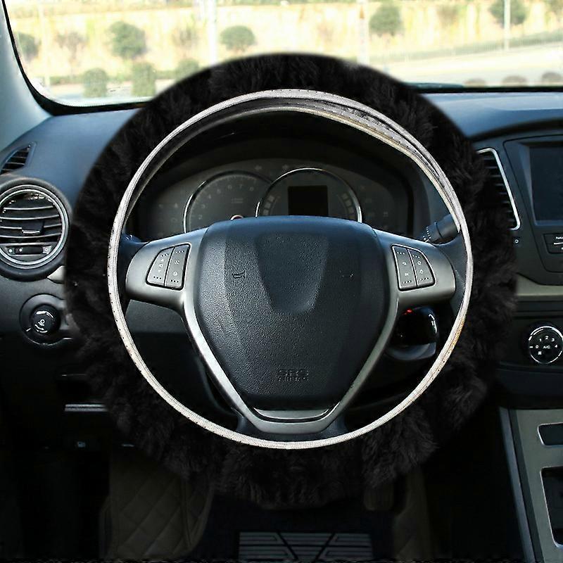36cm/40CM DIY Steering Wheel Covers soft Leather braid on the steering-wheel of Car With Needle and Thread Interior