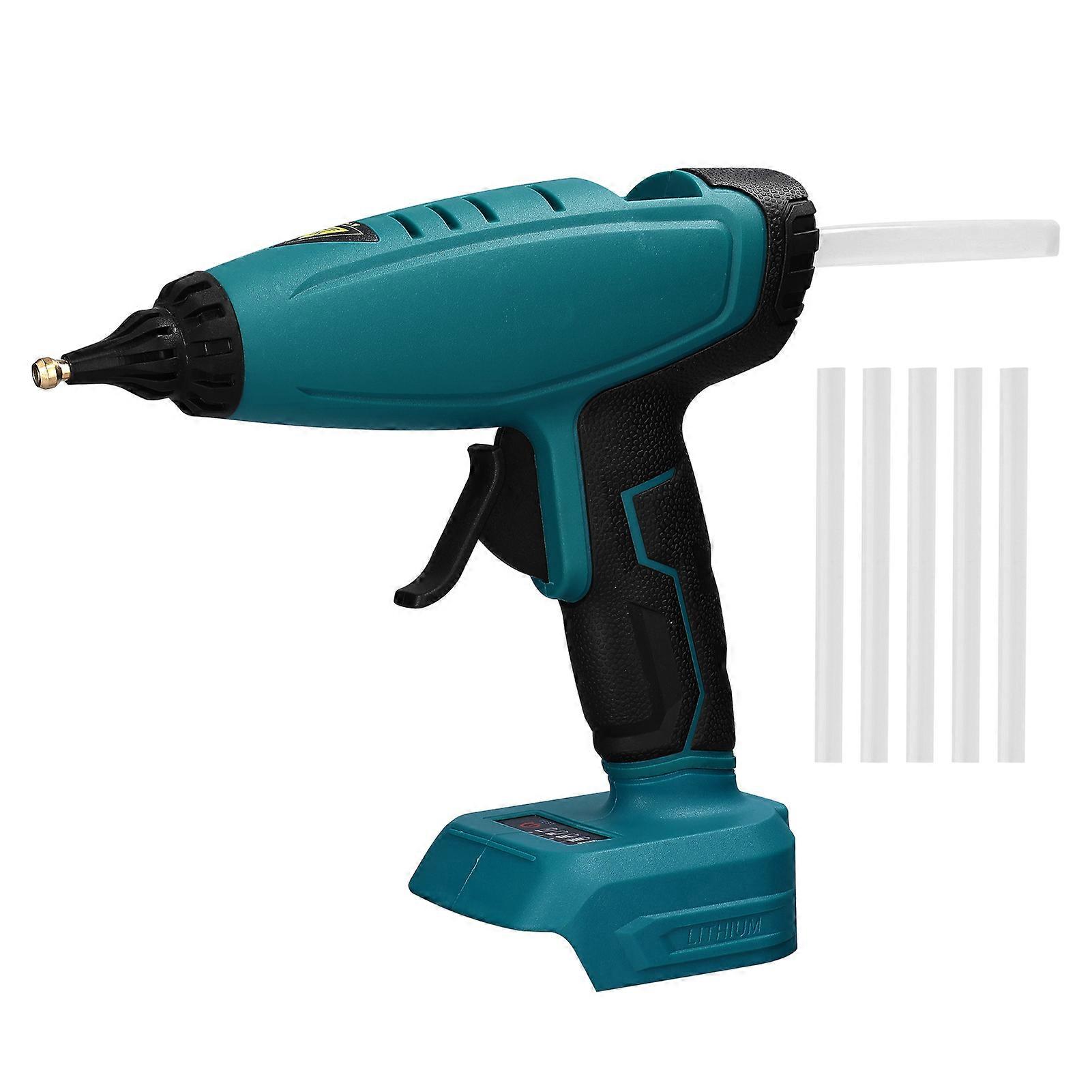 Electric Hot Melt Glue Machine Portable Cordless Lithium Glue Extrusion Tool Applicator for Home DIY Arts Crafts Handmade Adhesive Articles Quick Repa