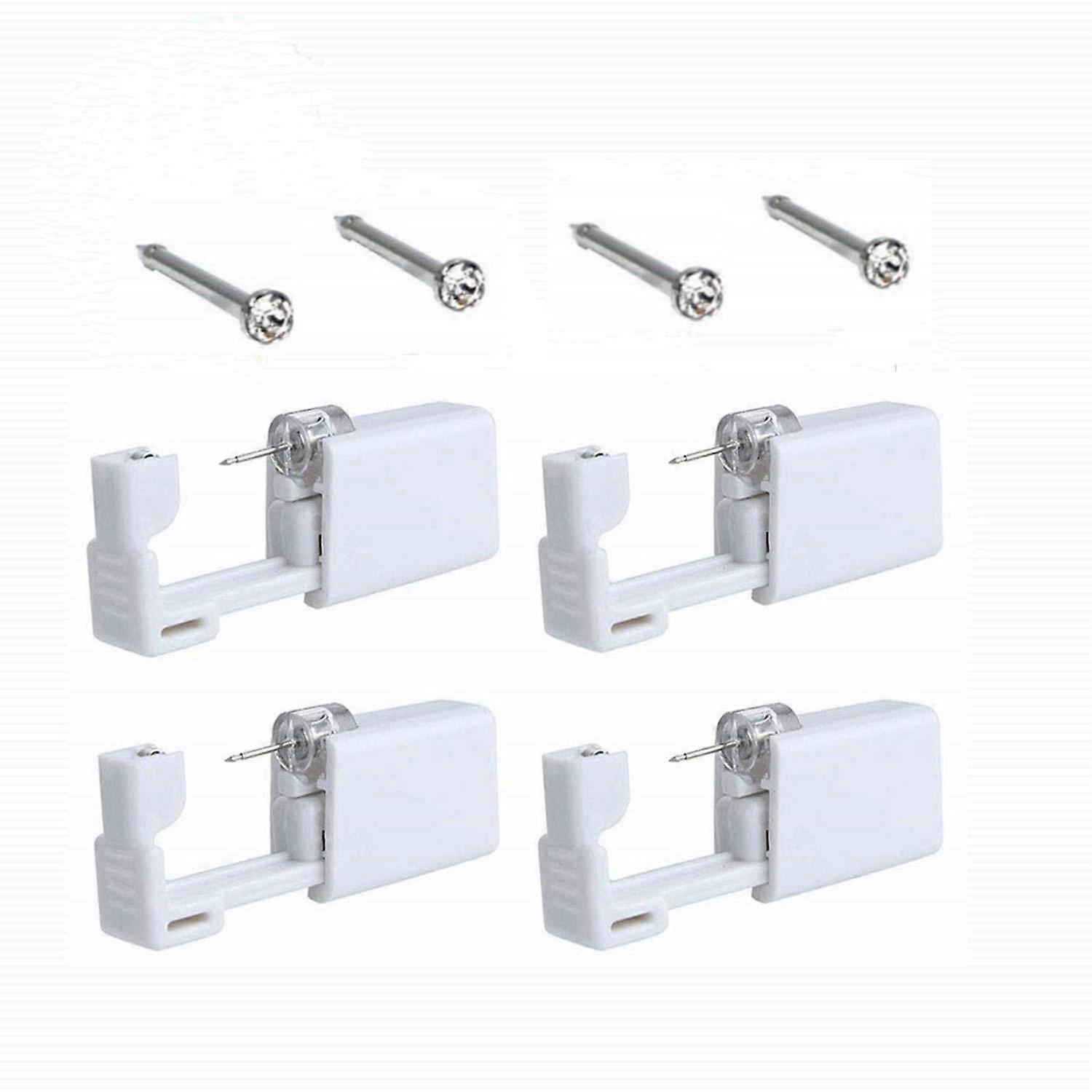 4 Pack Nose Piercing Gun Disposable Self Colours Ear Nose Piercing Gun Kit Safety No Pain Piercing Gun Kit
