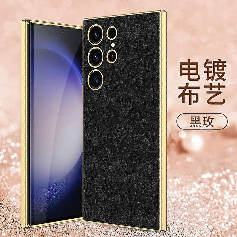For Samsung S23 Ultra phone case S23 plus electroplating fabric fine hole protective case S23 phone case