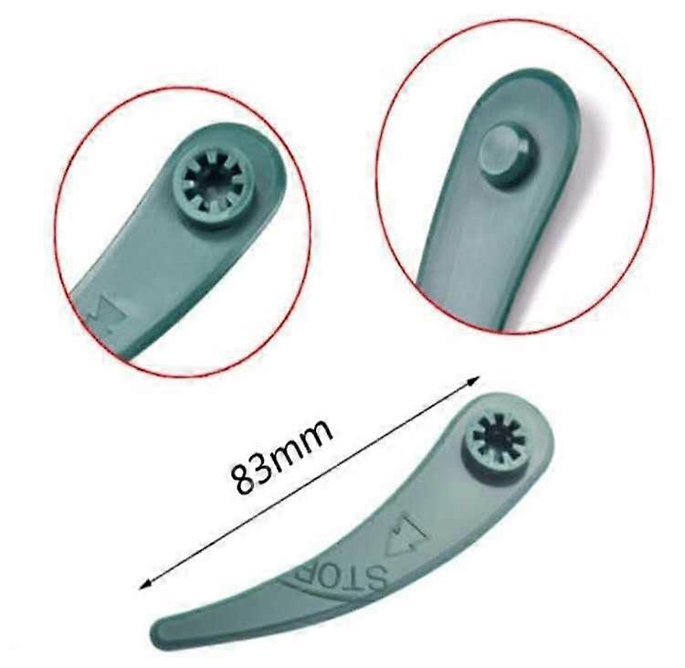 Replacement Grass Strimmer Blades, 10 Pack Edger Blade For Bosch Durablade Art 23-18 Li Art 26-18 Li String Trimmer, Green