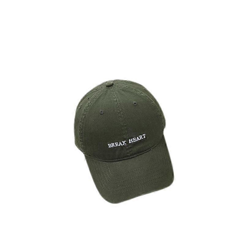 Letter Baseball Hat, Casual Versatile Soft Top Capgrey-green