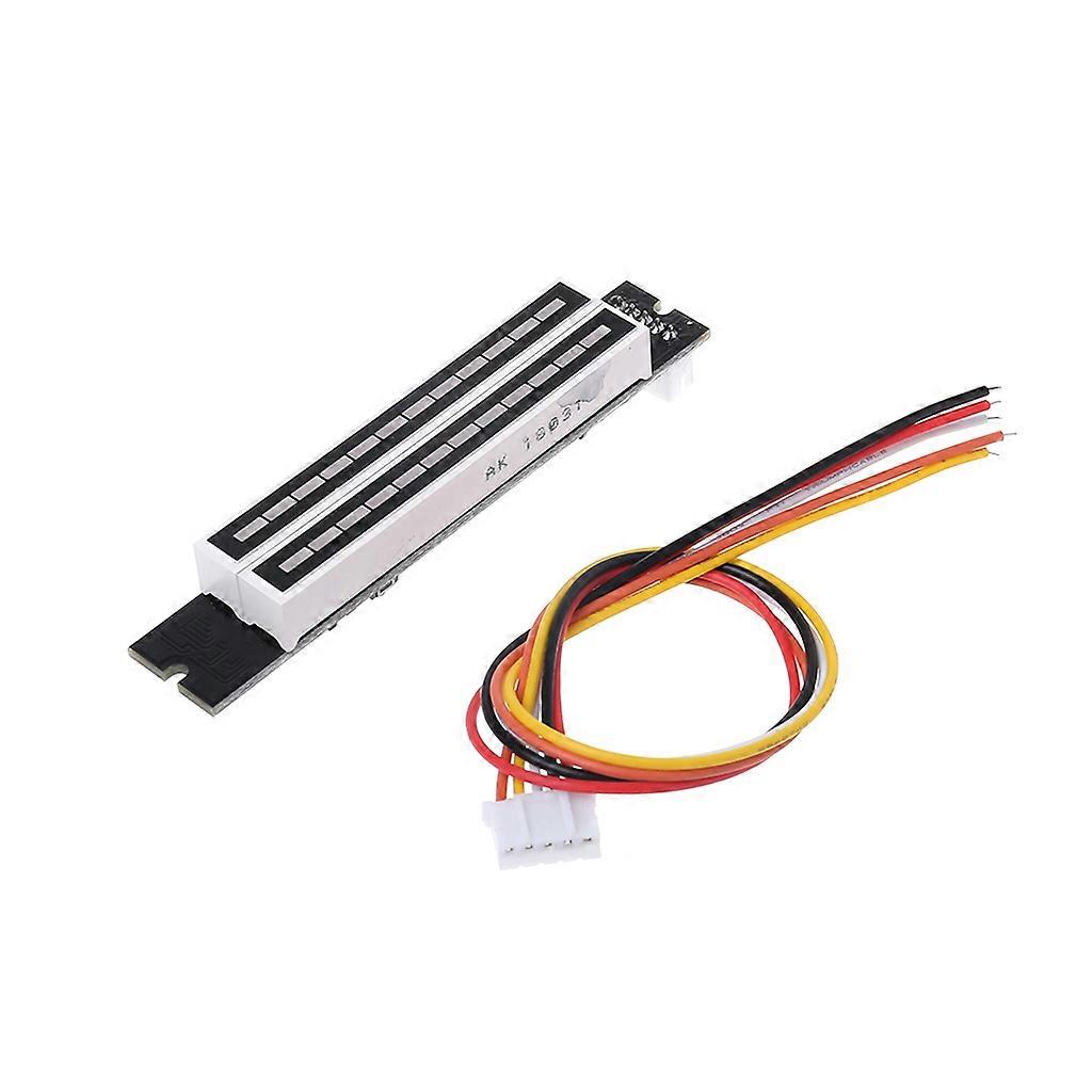 Mini Dual 12-bit Music Level Indicator Adjustable Light Speed VU Meter Stereo Am
