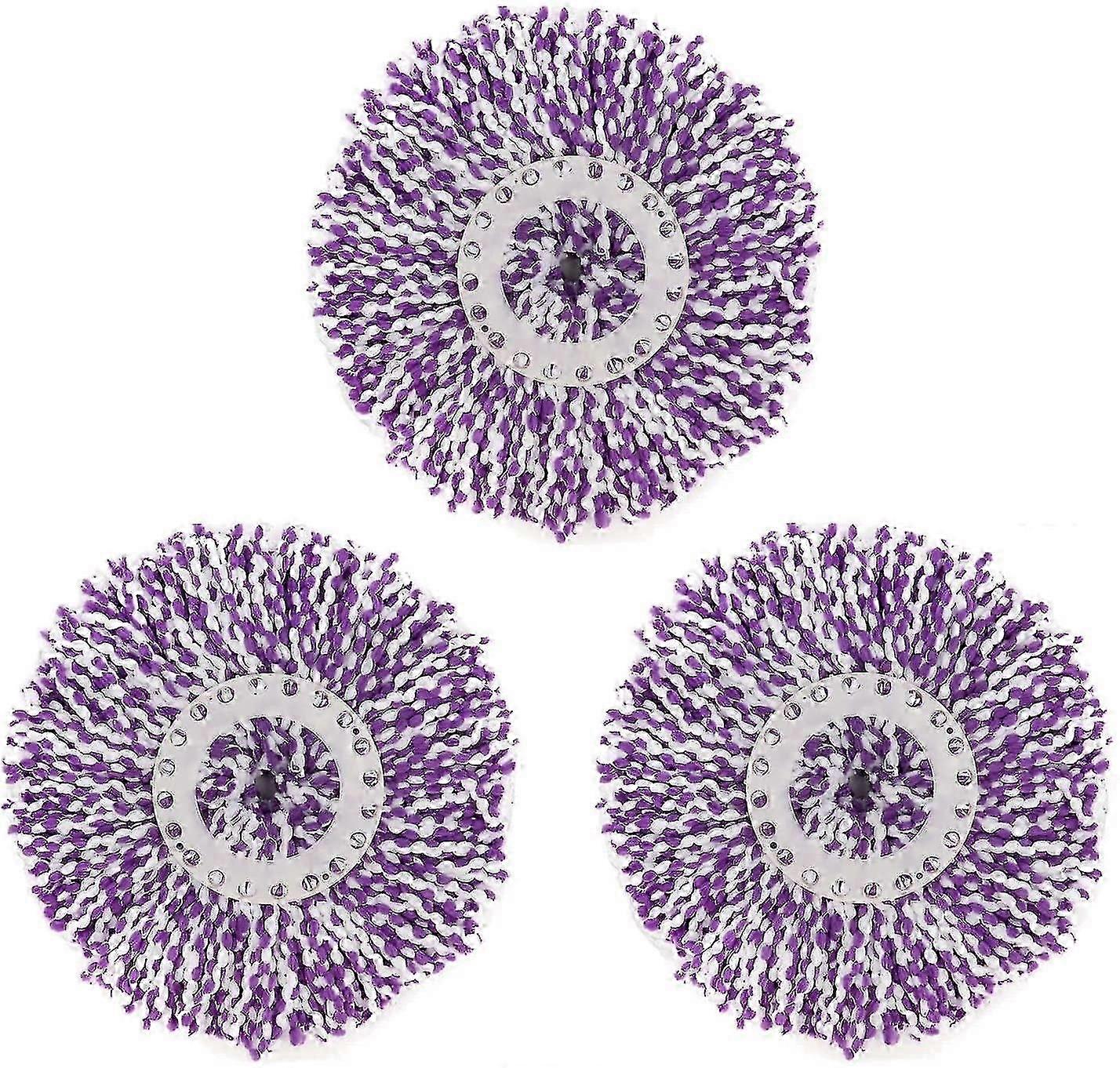 3 Replacement Mop Micro Head Refill For 360 Spin Magic Mop-microfiber Replacement Mop Head-round