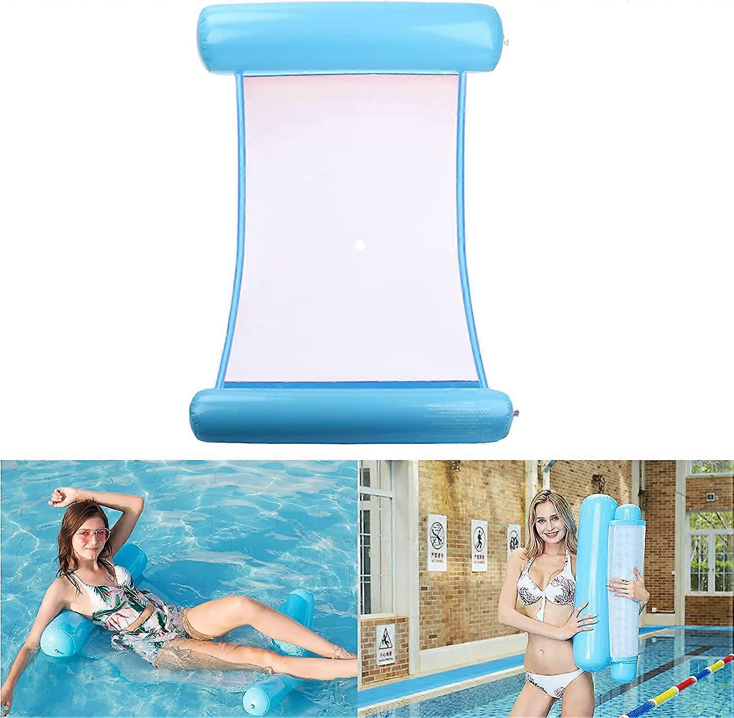 Inflatable Pool Hammock, Floating Inflatable Mattress,Foldable,4 in 1 Water Hammock(Light Blue)