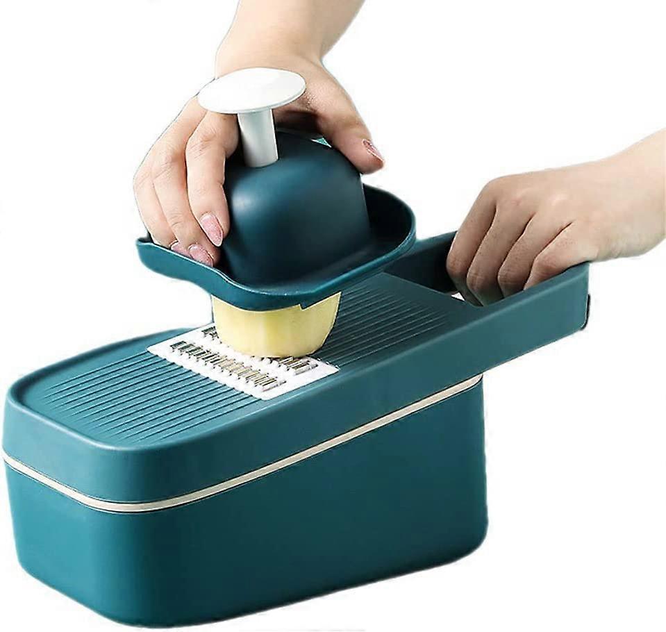 Manual Cheese Grater, Vegetable Grater with Container, Manual Vegetable Grater for Lemon Garlic Carrots