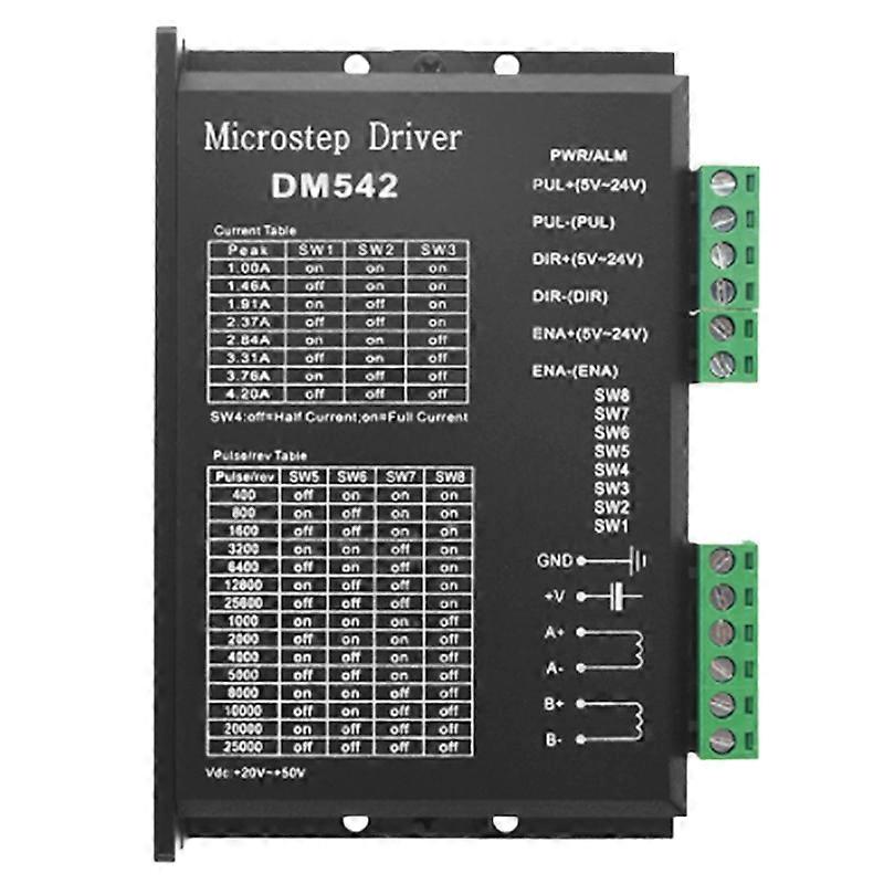 Stepper Motor Driver, DM542 Stepper Motor Driver Digital Driver Board for Nema 17, Nema 23 ,Etc