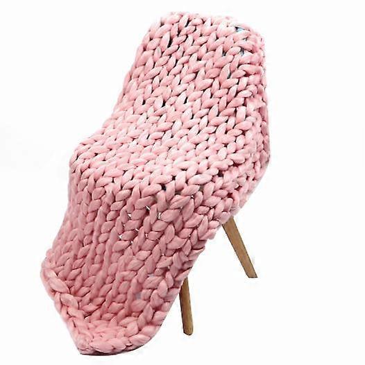 Large Chunky Knitted Thick Blanket, Yarn Woolen Throw Sofa Blanket