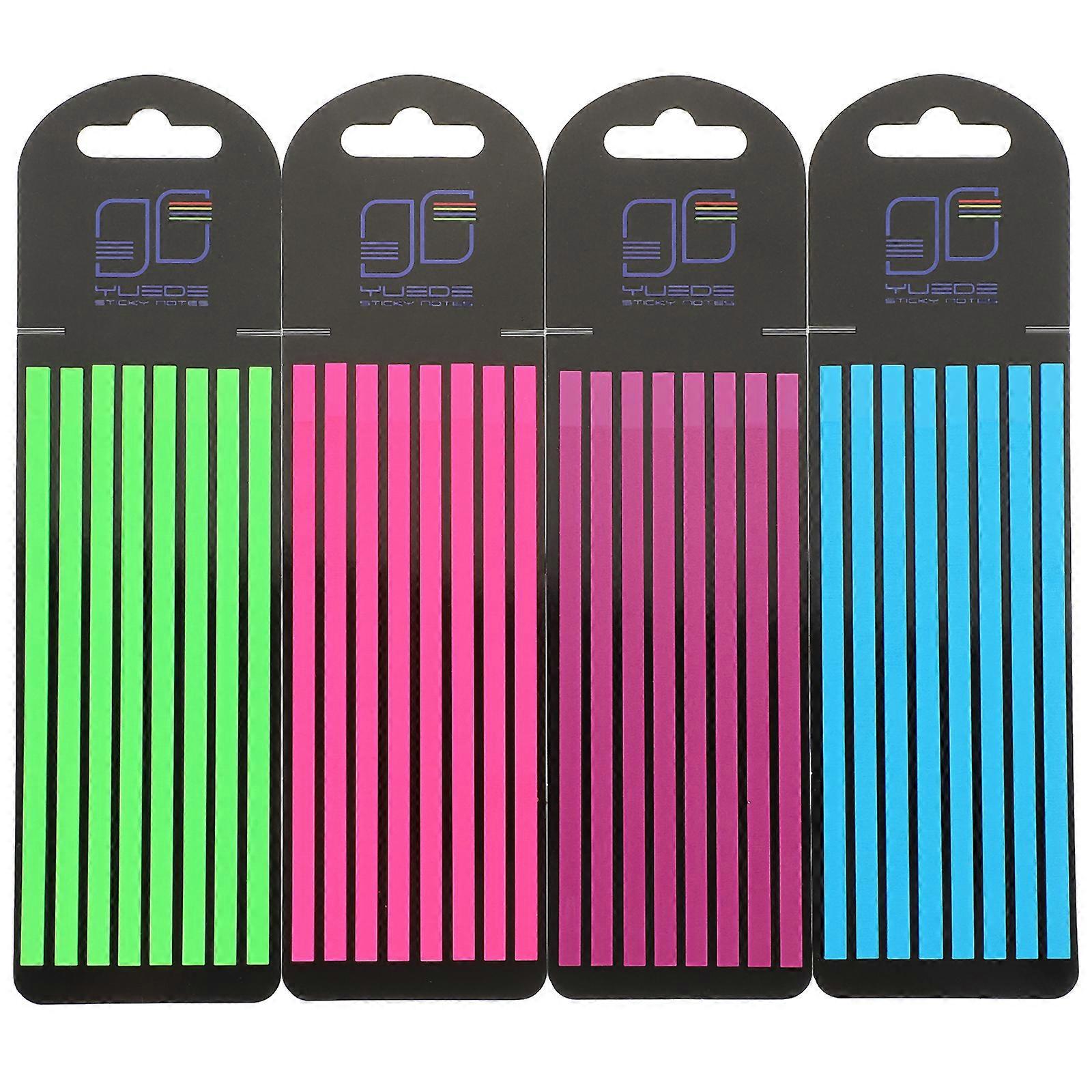 4 Books of Thin Note Strip Transparent Highlight Strips Portable Page Markers for Highlight