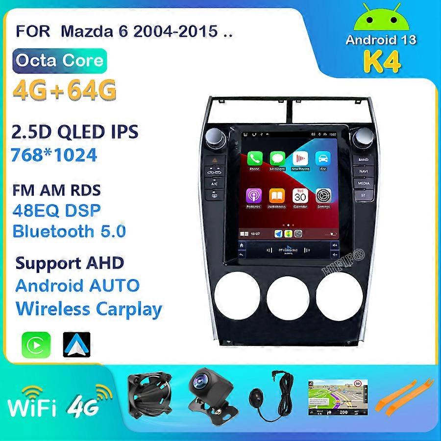 Car Radio Stereo 2 Din Android 13 For Mazda 6 Mazda 6 2004 - 2015 Multimedia Video Player Auto GPS Navigation Carplay