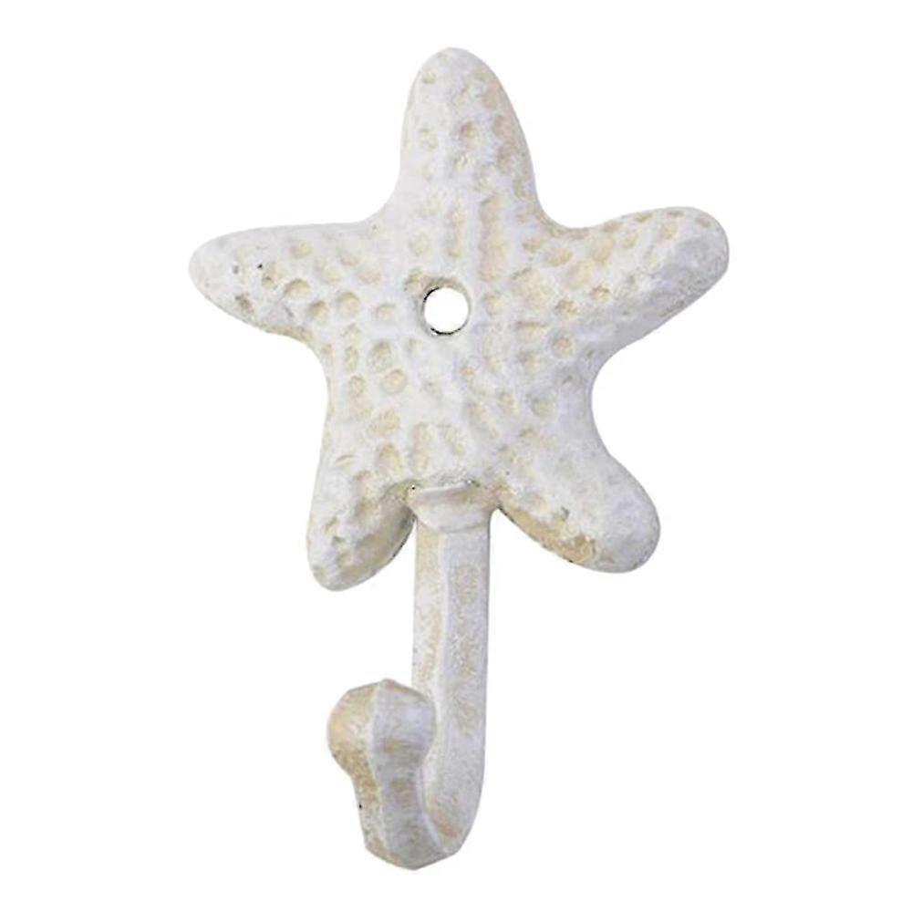 Starfish Cast Iron Decorative Wall Hooks Coats Aprons Hats Towels Hooks Beach Ocean Theme Chic Meta