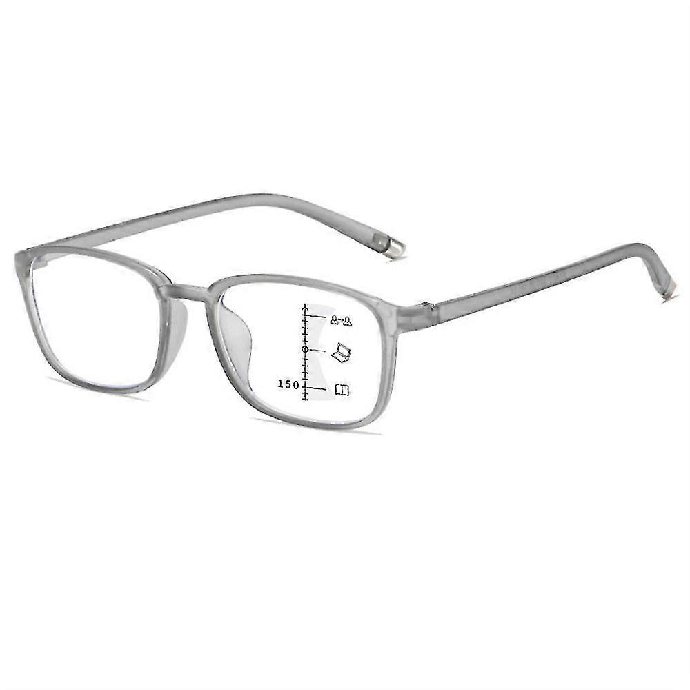 Tikuajgift Far And Near Dual-use Tr90 Multi-focus Reading Glasses Unisex Progressive Anti-reflective