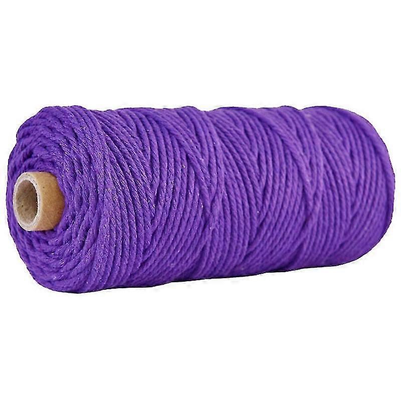 3mm 100m Macrame Cord, 4-strand Twisted Cotton String Natural Cotton Cord Rope (μπεζ) (D-583-A) γρήγορα