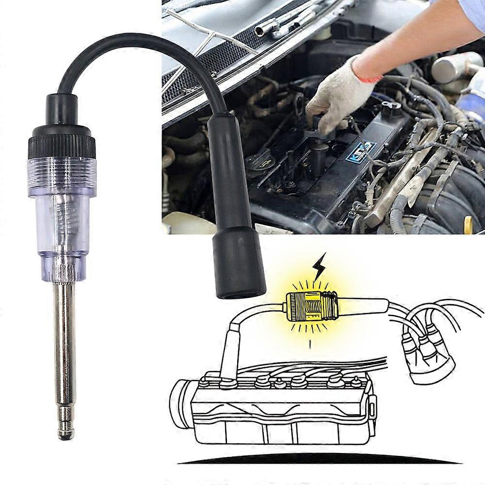 Car Spark Plug Tester Pen Ignition Coil Tester Tool Auto Checker Detector Automotive Ignition System Tester Automotive Ignition