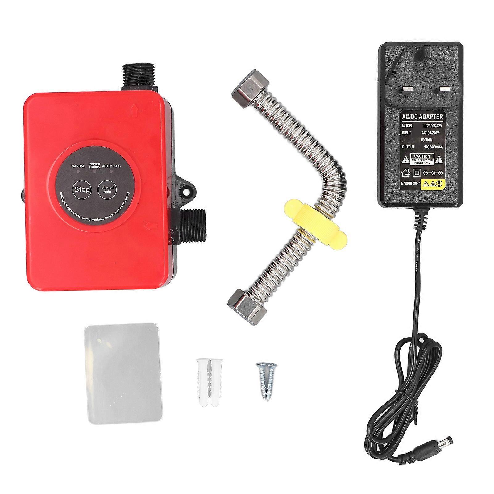 Portable Water Pressure Booster Pump Intelligent Permanent Magnet Direct Current Automatic Home Sprink Shower 100W UK Plug