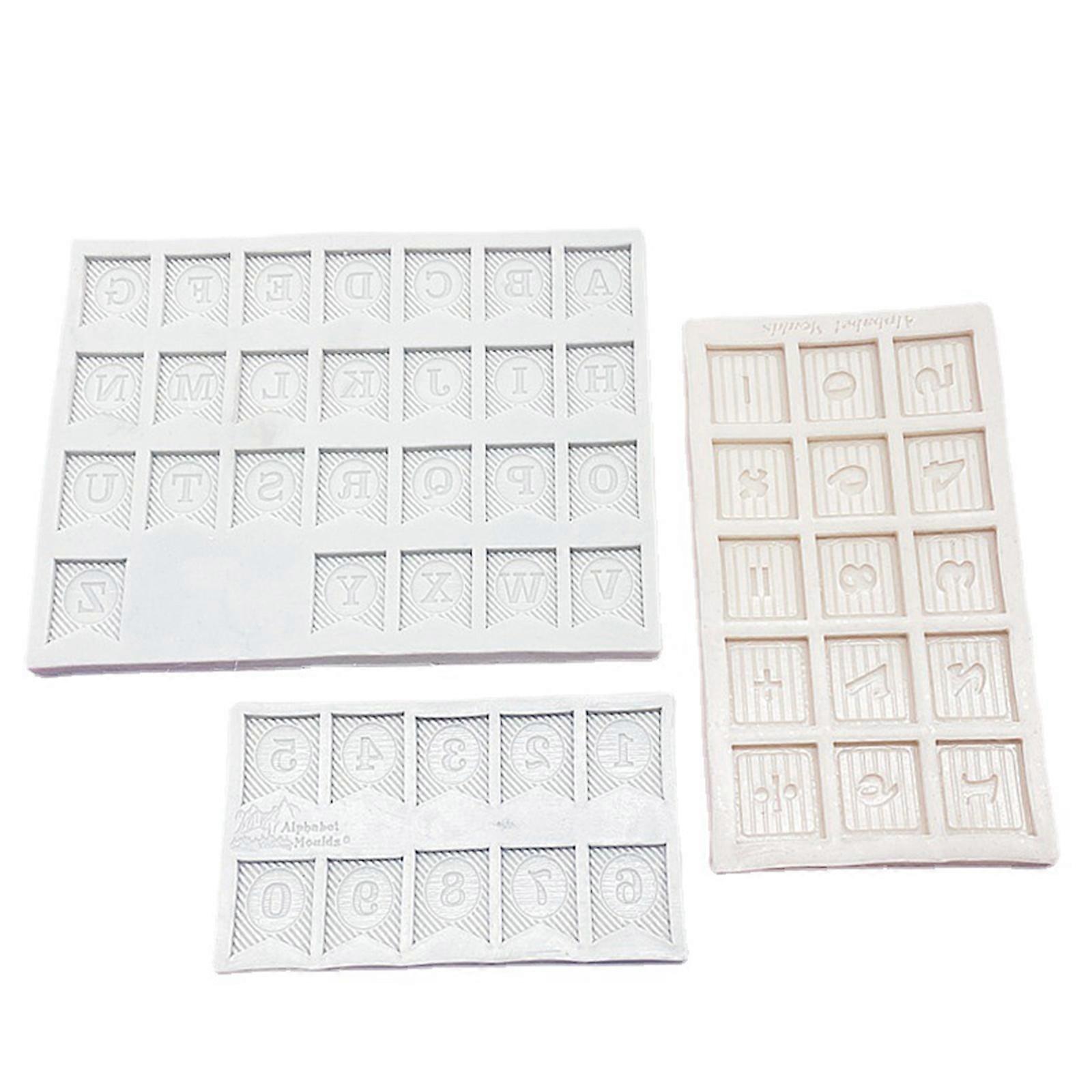 Chokoladeforme Silikone Materiale Engelsk alfabet Nummer Form Bageforme